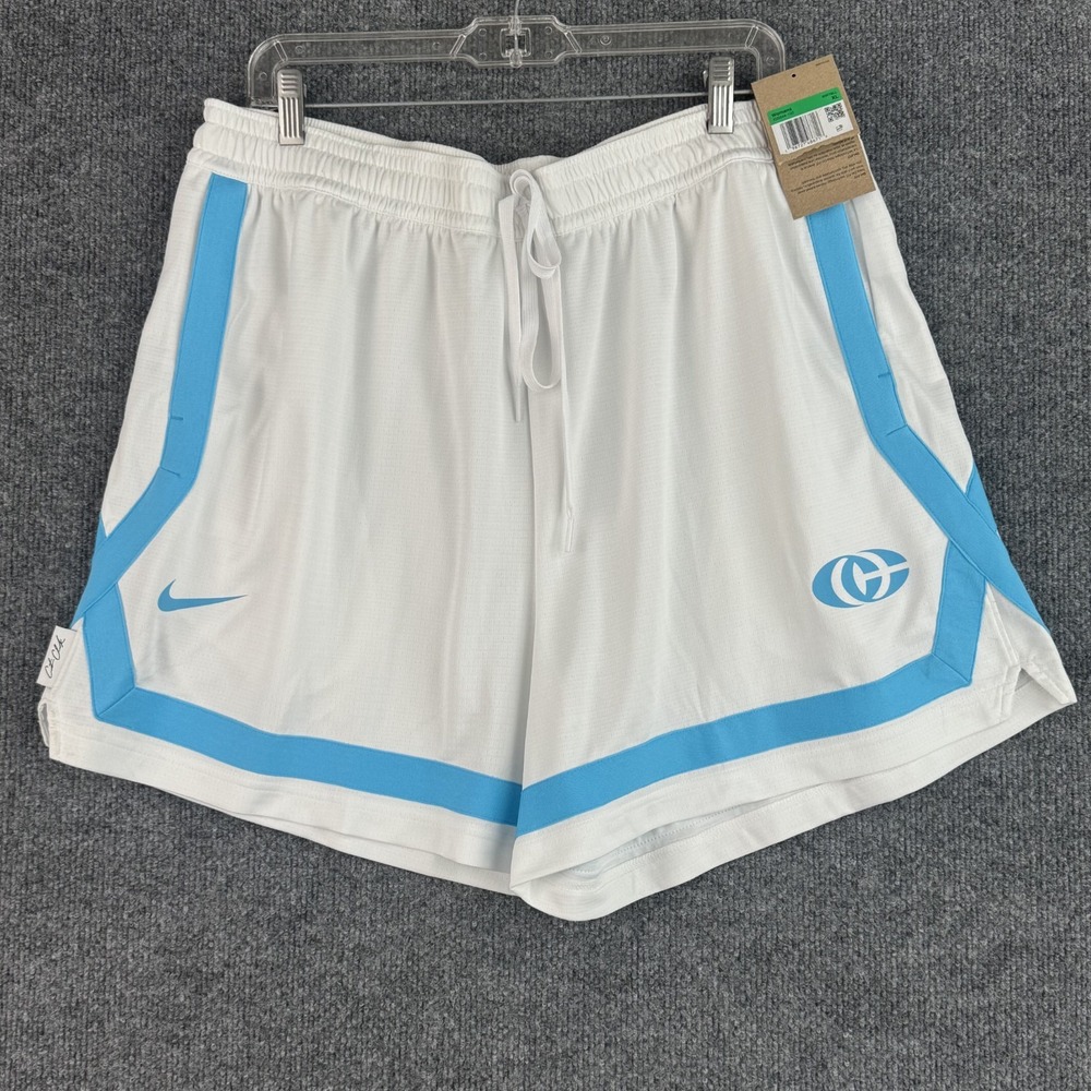 Caitlin Clark Nike Shorts Womens XL White Blue Crossover Dri-FIT Basketball NWT